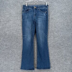 Democracy Bootcut Jeans Womens 6 Blue Absolution Stretch Denim Flared Leg Casual